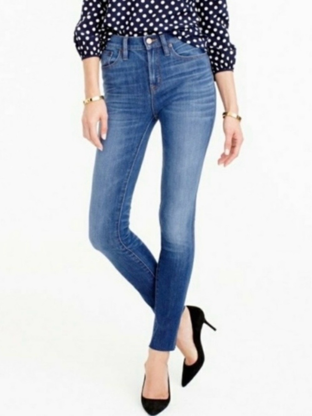 J. Crew Blue Lookout High Rise Skinny Jeans 24
